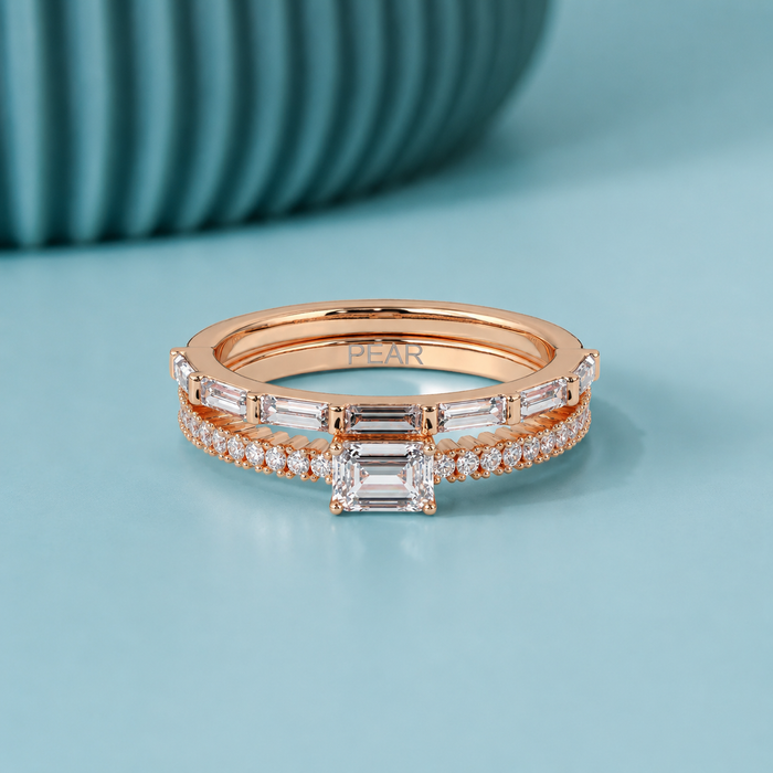 Vintage Baguette Lab-grown Diamond Wedding Band