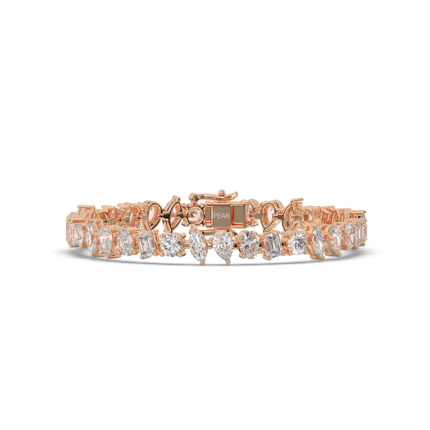 Wide Pear-Shaped Lab-grown Diamond Tennis Bracelet - Pear Jewels