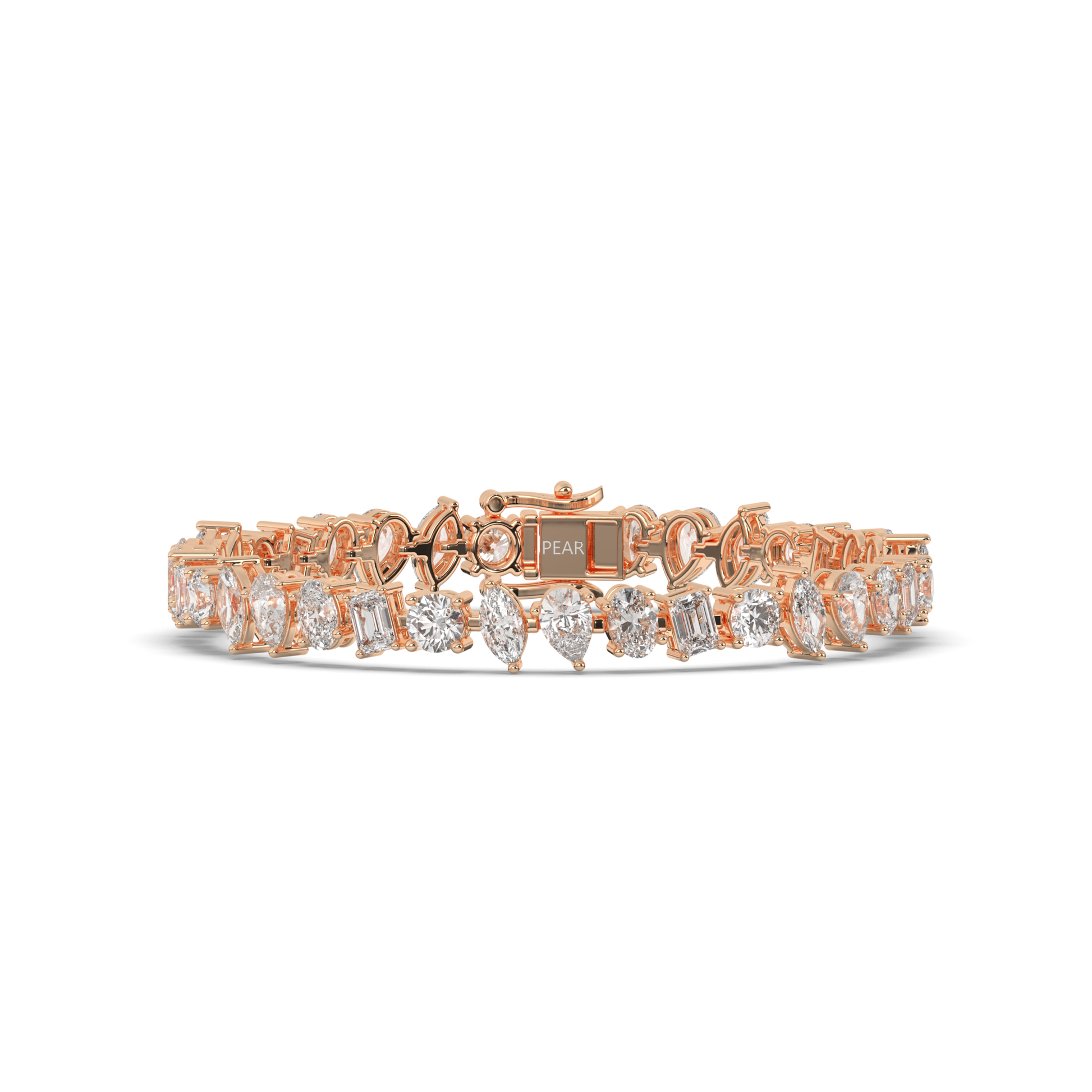 Wide Pear-Shaped Lab-grown Diamond Tennis Bracelet - Pear Jewels