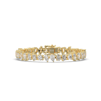 Wide Pear-Shaped Lab-grown Diamond Tennis Bracelet - Pear Jewels