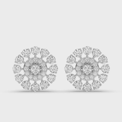 Ethereal Sparkle Round Lab-Grown Diamond Earrings