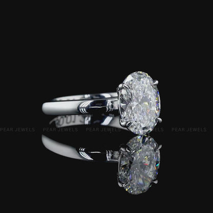 Oval Solitaire Lab Grown Diamond Ring