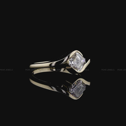 1.00CT Asscher Cut Solitaire IGI Certified Lab-Grown Diamond Engagement Ring