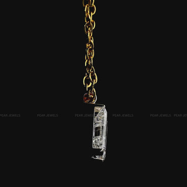 “N” Initial 7mm Lab-Grown Diamond Letter Pendant Necklace