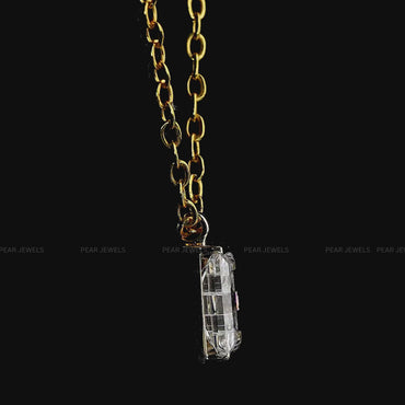 “E” Initial 7mm Lab-Grown Diamond Letter Pendant Necklace