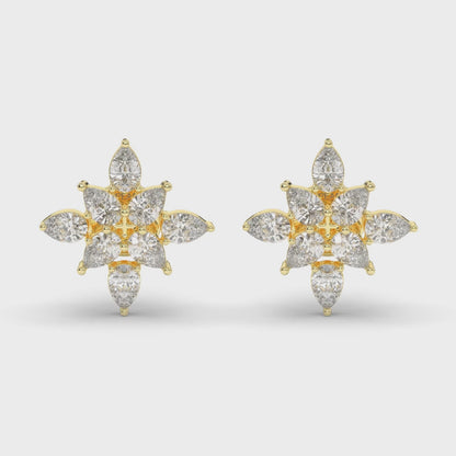 Charming Pear-Shaped Lab-Grown Diamond Clusters