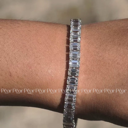 0.7ct Emerald Tennis Labgrown Diamond Bracelet
