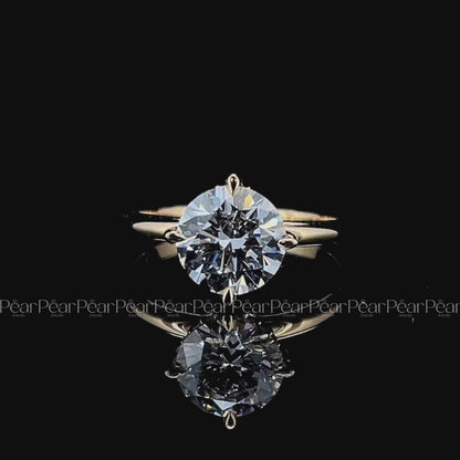 2.00CT Round Halo Labgrown Diamond Engagement Ring