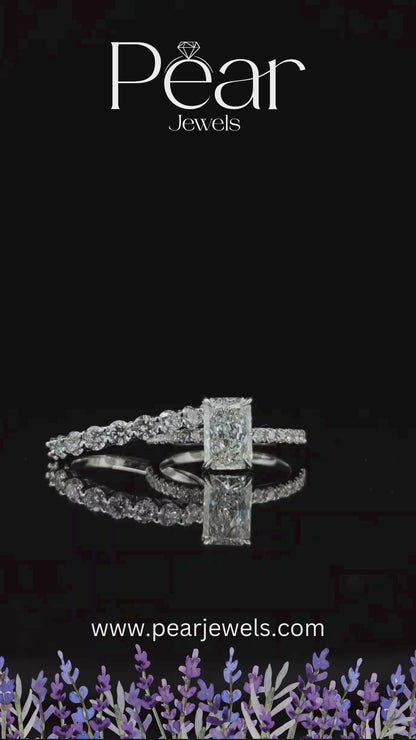 Radiant Lab grown Diamond Wedding Band