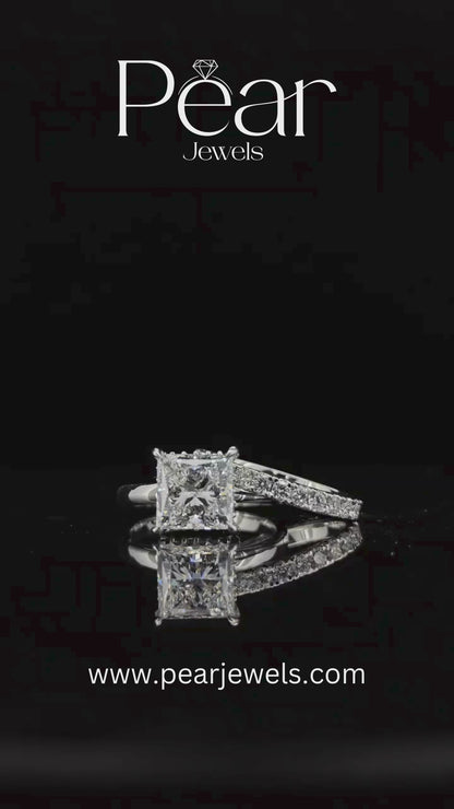 Princess Lab grown Diamond Wedding Band