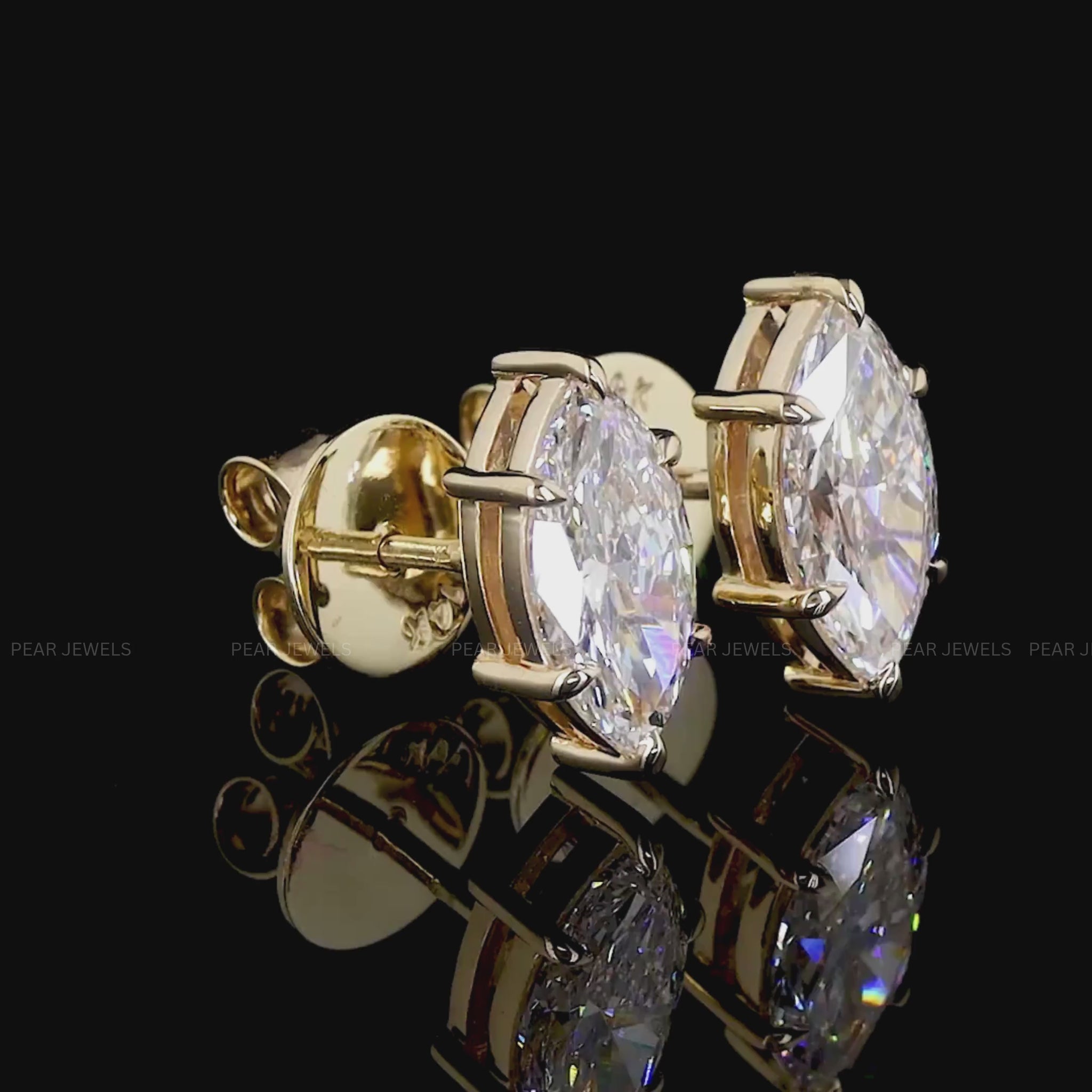 2.00TCW Marquise Lab-Grown Diamond Stud Earrings