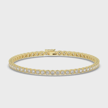 Round Cut Lab-grown Diamond Trendy Tennis Bracelet