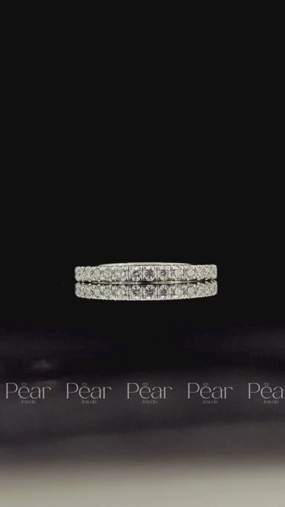 Half Eternity Natural Round Diamond Band