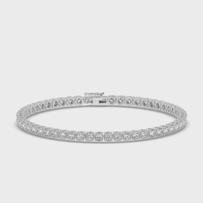 Round Cut Lab-grown Diamond Trendy Tennis Bracelet