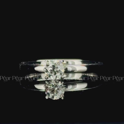 0.5Ct Round Solitaire Engagement Natural Diamond Ring
