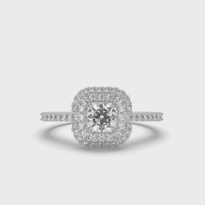 Halo Round Wedding LabGrown Diamond Engagement Ring